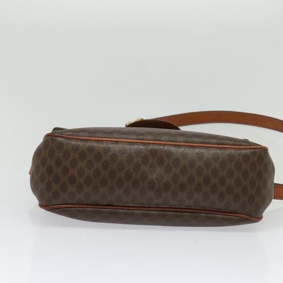 CELINE Macadam Canvas Shoulder Bag Pvc Leather Brown Gold - Picture 9 of 12